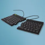 Ergonominė klaviatūra R-Go Tools Split Break v2 su pertraukų programine įranga, i&scaron;skirta ergonominė klaviatūra, QWERTY (US), laidas, juoda