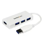 ST4300MINU3W StarTech.com ne&scaron;iojamas 4 prievadų USB 3.0 mini centras, baltas