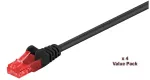 Microconnect V-UTP620SVP Cat6 U/UTP tinklo kabelių rinkinys, 20 m, juodi, 4 vnt.