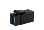 MicroConnect KEYSTONE-USBA USB-A Keystone modulis, lizdas&ndash;lizdas, USB 3.0, juodas