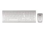 CHERRY DW 8000 belaidis rinkinys (klaviatūra + pelė) RF, QWERTZ voki&scaron;kas i&scaron;dėstymas, sidabrinė, balta