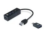 USB &scaron;akotuvas Conceptronic HUBBIES 4 prievadų USB 3.0 su USB-C OTG adapteriu