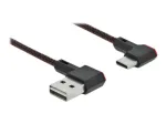 USB kabelis DeLOCK EASY-USB 2.0 Type-A vyri&scaron;kas į Type-C vyri&scaron;ką 0,5 m juodas