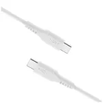 Fiksuotas skysto silikono kabelis FIXDLS-CC12-WH 60W Baltas USB duomenų kabelis