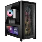 Corsair FRAME 4000D LCD RS PC korpusas, Midi-Tower, ATX, ARGB, grūdintas stiklas - juodas