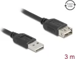 USB 2.0 laidas DELOCK 81514 &mdash; USB A į USB A, 3 m, juodas