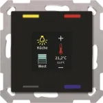 MDT BE-TAS55T406.01 KNX valdymo mygtukų blokas Smart 55, su 4 mygtukais, su spalvotu ekranu, T/F sensorius, juodas