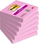 Post-it Super Sticky lipnūs lapeliai ypač ry&scaron;kiai rožiniai 6 blokeliai (7100259225)