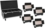 LED daugiafunkcis užpildymo &scaron;viestuvų rinkinys EUROLITE 20001034 su 4 įkraunamomis baterijomis, 18x10W RGBW &scaron;viesos diodai