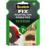 3M 7100274675 Scotch-Fix dvipusė lipni montavimo juosta lauko sąlygoms, 19 mm x 5 m, raudona/juoda
