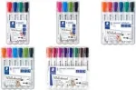 Markeriai baltajai lentai Staedtler Lumocolor 351, antgalis kulka, juoda, &scaron;viesiai mėlyna, &scaron;viesiai žalia, rožinė