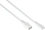 Kabelmeister Euro prailginimo ki&scaron;tukas C8 (tiesus) į lizdą C7 / Euro 8 (tiesus), baltas, 0,75mm&sup2;, 2m (SK0870-W020)