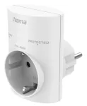 Hama 00223324 ki&scaron;tukinis adapteris, apsaugantis nuo vir&scaron;įtampių, F tipo, baltas