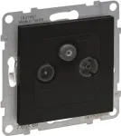 Legrand SEANO 765469 TV-R-SAT galinis lizdas HD televizoriui, antracitinis
