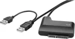 Renkforce 1490971 kietojo disko adapteris USB 2.0 A į SATA Combo 7+15 kontaktų, 0,3 m, juodas