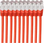 Tinklo kabelis ShiverPeaks BS75711-HR-SET10 Raudonas 1m Cat6 S/FTP