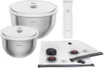 Vakuuminis maisto laikymo dubenėlių rinkinys ZWILLING Fresh&Save Bowl Starter Set 9 dalių nerūdijantis plienas