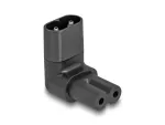DeLOCK tinklo adapteris IEC 60320 C8 į C7 ki&scaron;tukinis lizdas 2,5 A 90&deg; juodas