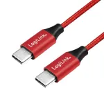 LOGILINK CU0156 LOGILINK - Laidas USB 2.0, USB-C vyri&scaron;kas į USB-C vyri&scaron;ką, Raudonas, 1 m