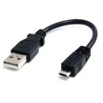 StarTech.com 6 colių Micro USB laidas - A į Micro B, 0,1524 m, USB A, Micro-USB B, Ki&scaron;tukas/Ki&scaron;tukas, 0,48 Gbit/s, Juoda