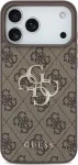 GUESS Hard Cover 4G Big Metal Logo Brown, skirtas Apple iPhone 17 Pro Max, GUHCP17X4GMGBR