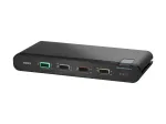 Saugus Belkin Universal Secure KVM komutatorius F1DN104KVM-UNN4: 4 prievadai, vienas ekranas, DP/HDMI į DP/HDMI, 2-oji karta, be CAC, PP4.0