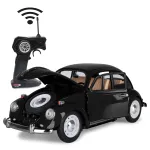 Radijo bangomis valdomas automobilis Jamara VW Beetle RC Diecast 1:18 juodas 27 MHz