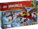 LEGO NINJAGO 71868 Wyldfyre's Transformuojantis Drakono Mechas (821 dalių)