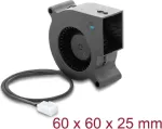 Delock Radialinis ventiliatorius 12 V DC 60 x 60 x 25 mm su 3 kontaktų jungtimi, juodas (67492)