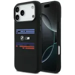BMW M Silicon Horizontal Line MagSafe dėklas, skirtas Apple iPhone 17 Pro Max, juodas