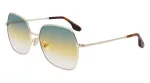 Victoria Beckham VB223S-727 moteri&scaron;ki akiniai nuo saulės, Havana acetato kvadratinis rėmelis, rudi gradientiniai stiklai, 56 mm