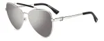 DSQUARED2 moteri&scaron;ki akiniai nuo saulės D2-0093-S-10 juodi acetatiniai kvadratiniai rėmai pilki lę&scaron;iai 60/17/140 mm