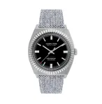JASON HYDE MAN JH10002 kvarcinis analoginis laikrodis 40 mm, juodas odinis dirželis