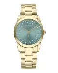 RADIANT RA606204 moteri&scaron;kas kvarcinis analoginis laikrodis &ndash; 36 mm nerūdijančio plieno korpusas, baltas ciferblatas, juodas odinis apyrankė