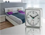 TFA PUSH elektroninis žadintuvas &ndash; analoginis, juodas, 7x7x3,7 cm, AA baterija