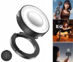 ULANZI ML05 Magnetinis LED vaizdo &scaron;viestuvas su veidrodžiu, MagSafe suderinamas, 2500K-9000K, 3W, juodas