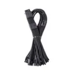 CableMod C-Series Pro ModMesh 12V-2x6 kabelis, pintas, 16 kontaktų į 3x 8 kontaktų, skirtas Corsair Type 4 ir 3 maitinimo blokams - juodas, 60 cm