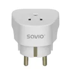 SAVIO AP-01 kelioninis adapteris, US lizdas &ndash; EU ki&scaron;tukas