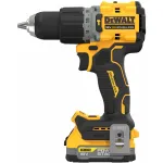 DeWALT DCD805E2T-QW smūginis gręžtuvas-suktuvas su akumuliatoriais, 18 V, 2x POWERSTACK Li-Ion 1,7 Ah, 90 Nm, 2000 aps./min, 34 000 smūgių/min, greito užspaudimo griebtuvas, T STAK dėžė, 1,34 kg, geltonas/juodas