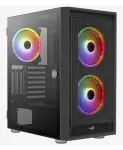 Aerocool PGS Graphite-G-BK-v2 FRGB Midi Tower PC korpusas, ATX, juodas
