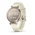 Garmin Lily 2 35 mm i&scaron;manusis laikrodis su GPS, 2,1 cm (0,84") 240 x 201 LCD liečiamasis ekranas, aliuminio korpusas, silikoninis dirželis Coconut, kreminio aukso spalvos