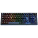 Ducky OK-M 98 žaidimų klaviatūra, 98% i&scaron;dėstymas, Hot-Swap, RGB foninis ap&scaron;vietimas, ISO, KTT Tactile jungikliai, juoda