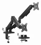 Gembird MA-DA2U-01 reguliuojamas dviejų monitorių laikiklis su USB prievadais, 17-32 col.