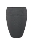 Emsa Landhaus gėlių vazonas 283/65 Black-Granite D47 &ndash; 47 cm apvalus vazonas, 38 L, atsparus UV ir &scaron;alčiui, vidaus ir lauko