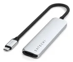 Satechi ST-P4SS USB-C 4-in-1 Multiport Adapter 4K sidabrinis