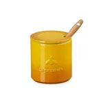 LE CREUSET medaus puodas su &scaron;auk&scaron;tu 420 ml, keramika, geltonas