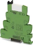 Phoenix Contact PLC-RSC-24UC/21 sąsajos relė, 24V AC/DC ritė, 1 SPDT kontaktas, 6A, DIN bėgelis, žalia