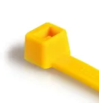 HellermannTyton T80L 390mm x 4,6mm geltoni plastikiniai rai&scaron;čiai, 100 vnt. 116-05414