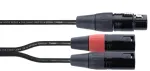 Cordial EY 0,3 m XLR Y-adapterio kabelis - 1x XLR lizdas į 2x XLR ki&scaron;tukus, juodas 14880
