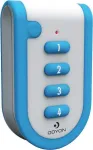 m-e modern-electronics Odyon ODYON pro HS-4 4 kanalų radijo rankinis siųstuvas su priėmimo kontrole, 868,3 MHz, 1000 m nuotolis, kintamasis kodas, IP54, CR2032 baterija 56502
